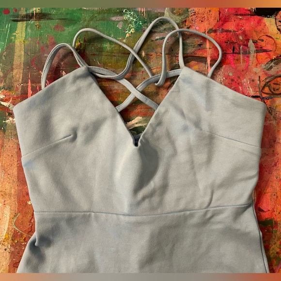 AEOM Mini Body Con Dress - Size XS - Baby Blue - Picture 2 of 10